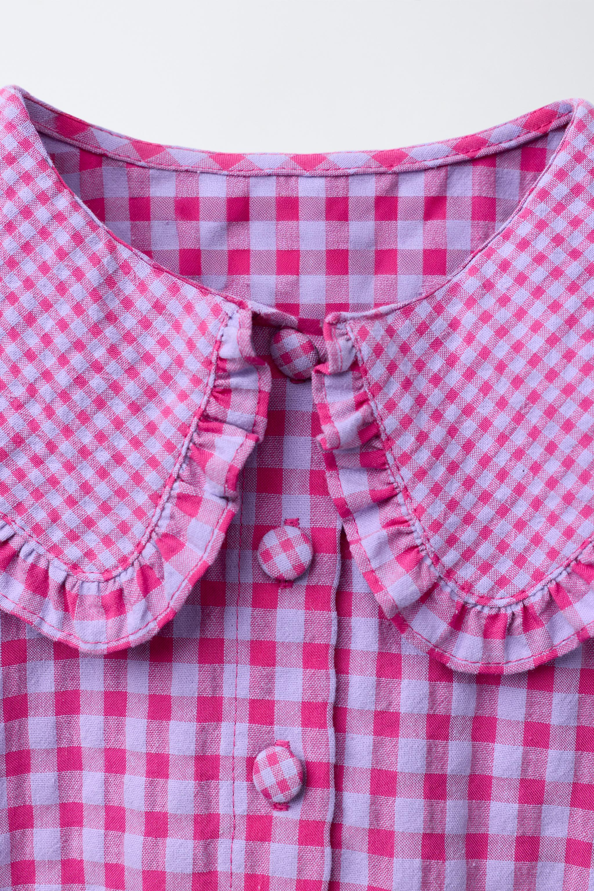 GINGHAM PRINT DRESS